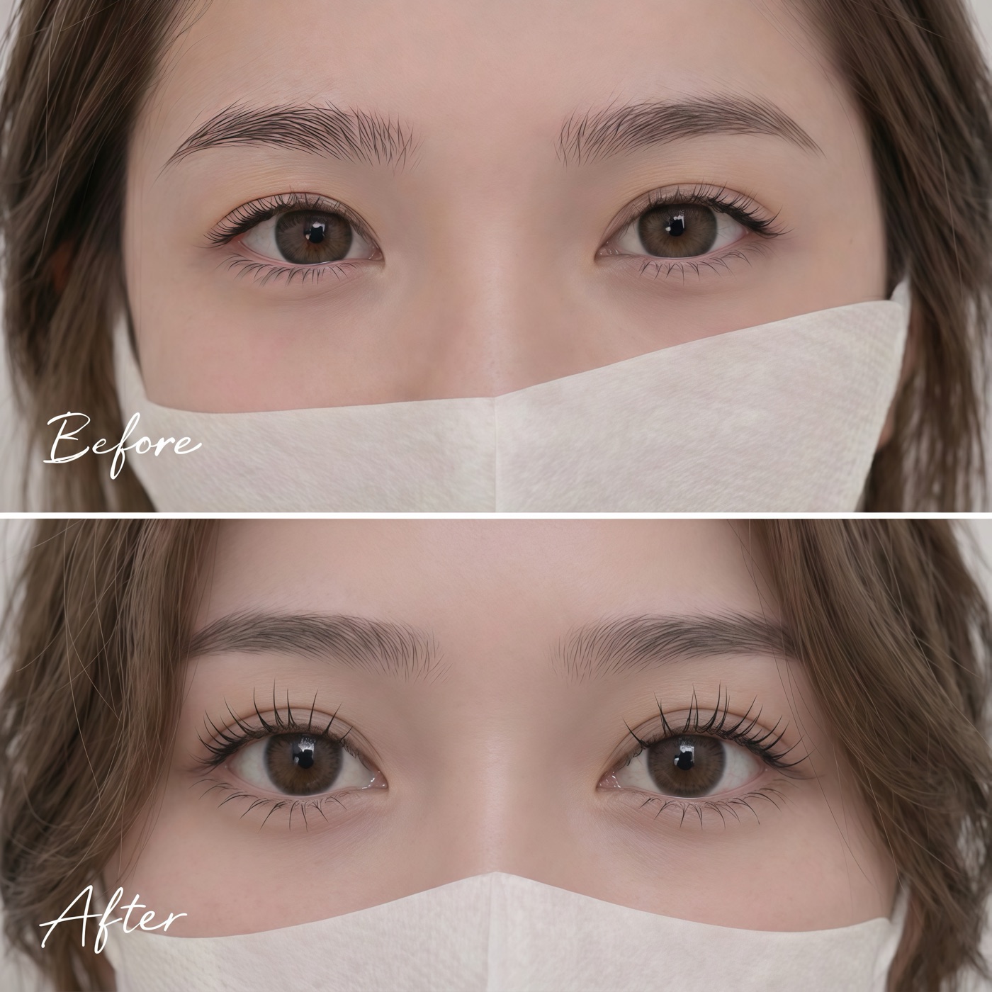 Mascara Lashes — Before & After