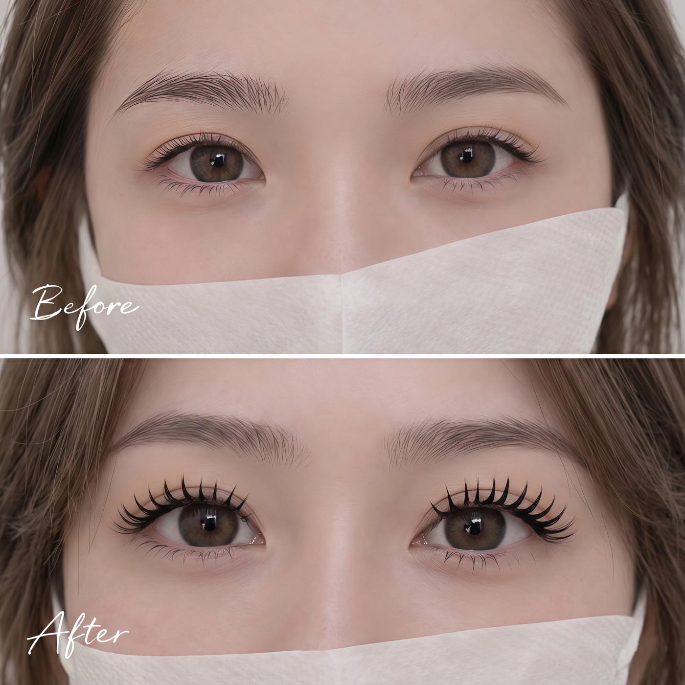 Mascara Lashes — Before & After