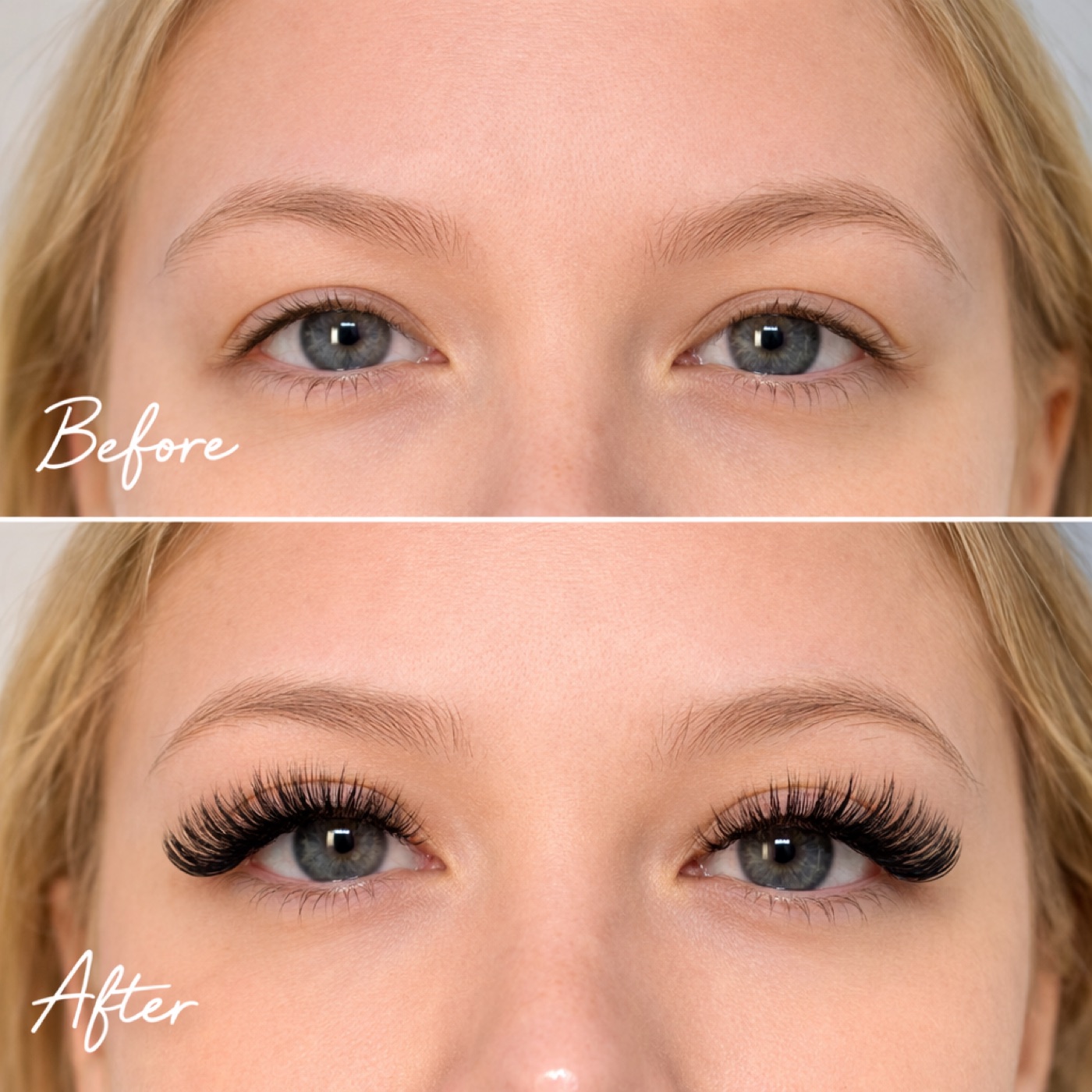 Mega Volume Lashes — Before & After