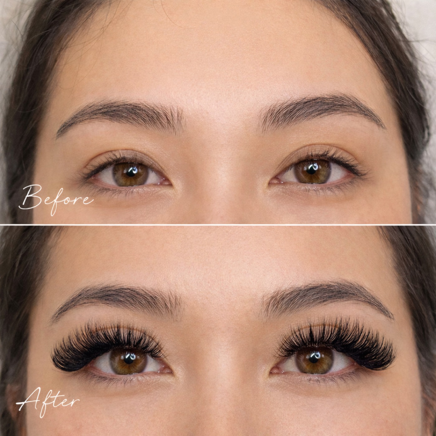Mega Volume Lashes — Before & After
