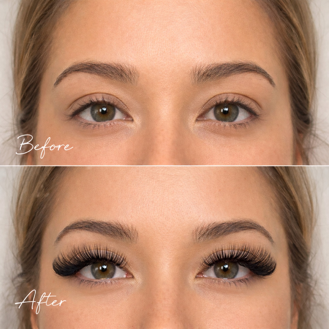 Mega Volume Lashes — Before & After