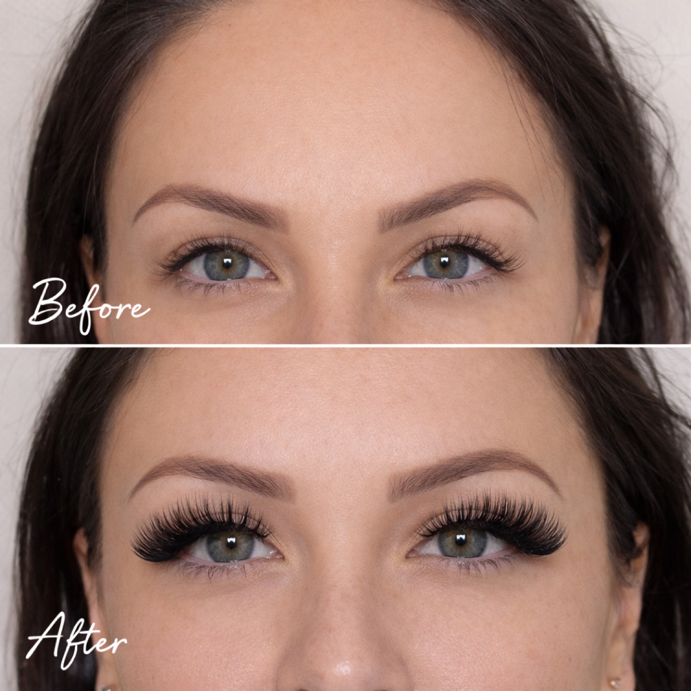 Mega Volume Lashes — Before & After