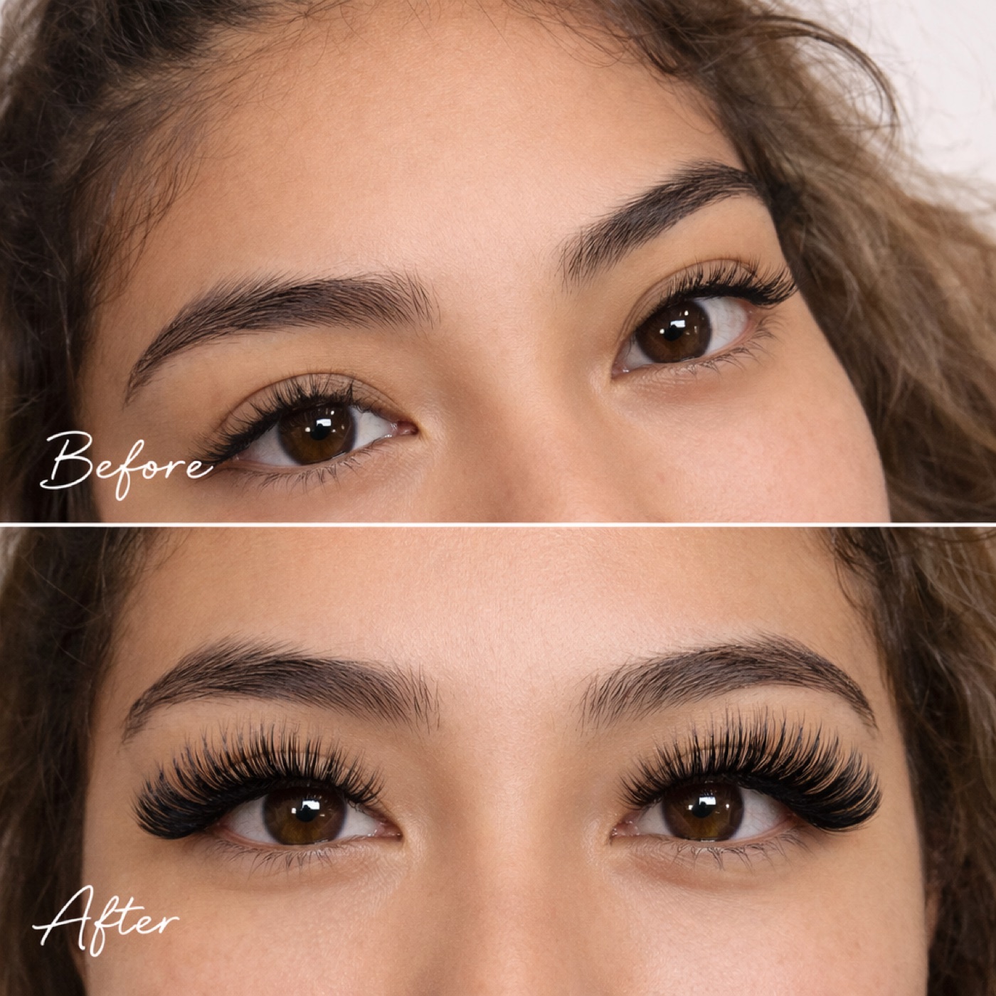 Mega Volume Lashes — Before & After