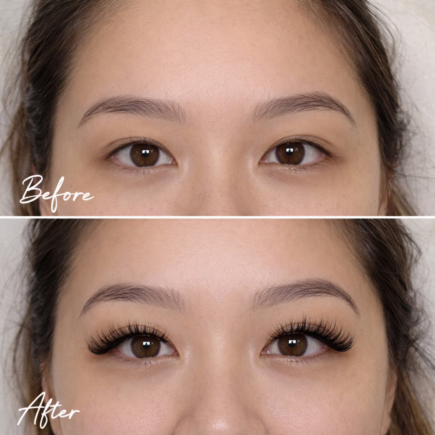 Volume Lashes — Before & After