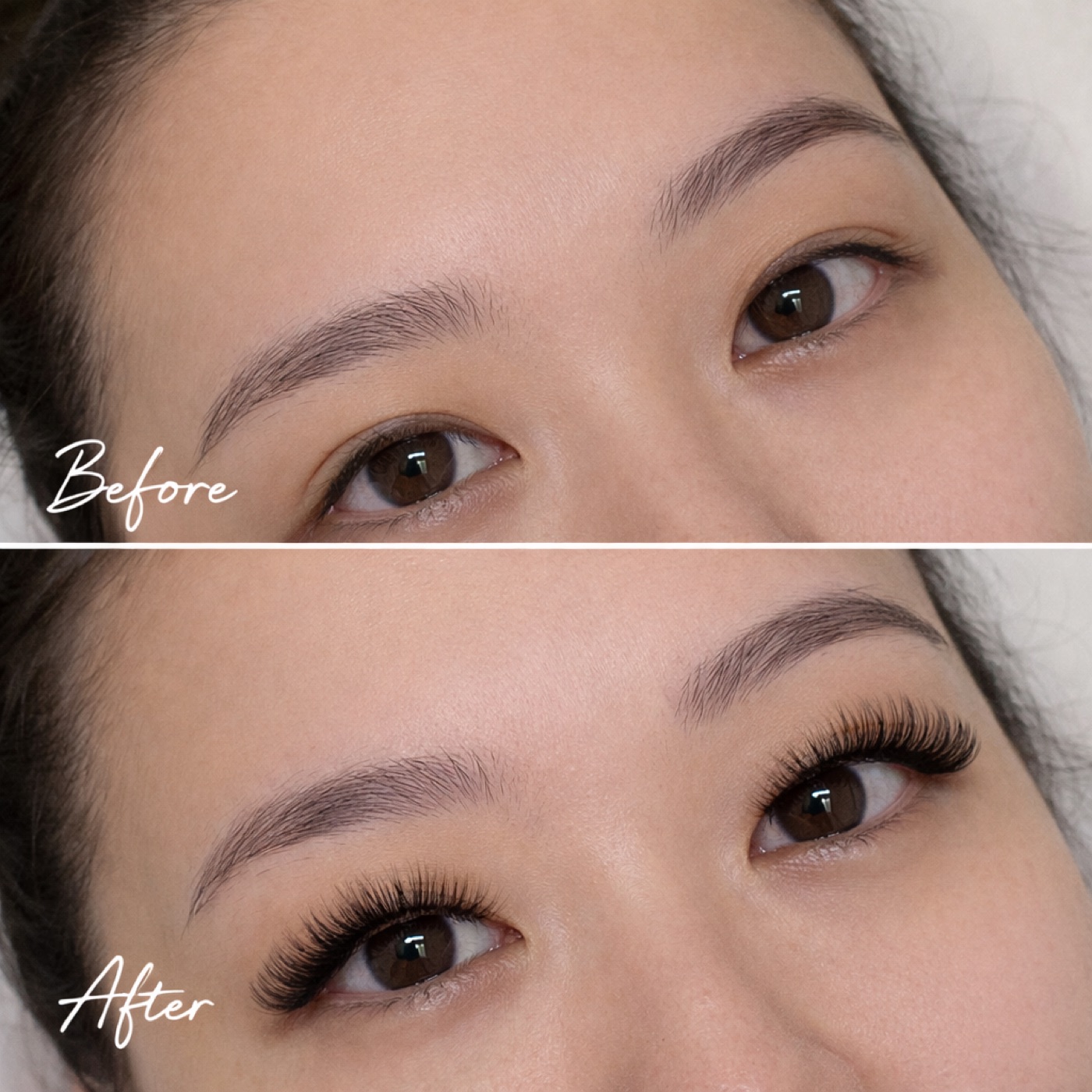 Volume Lashes — Before & After