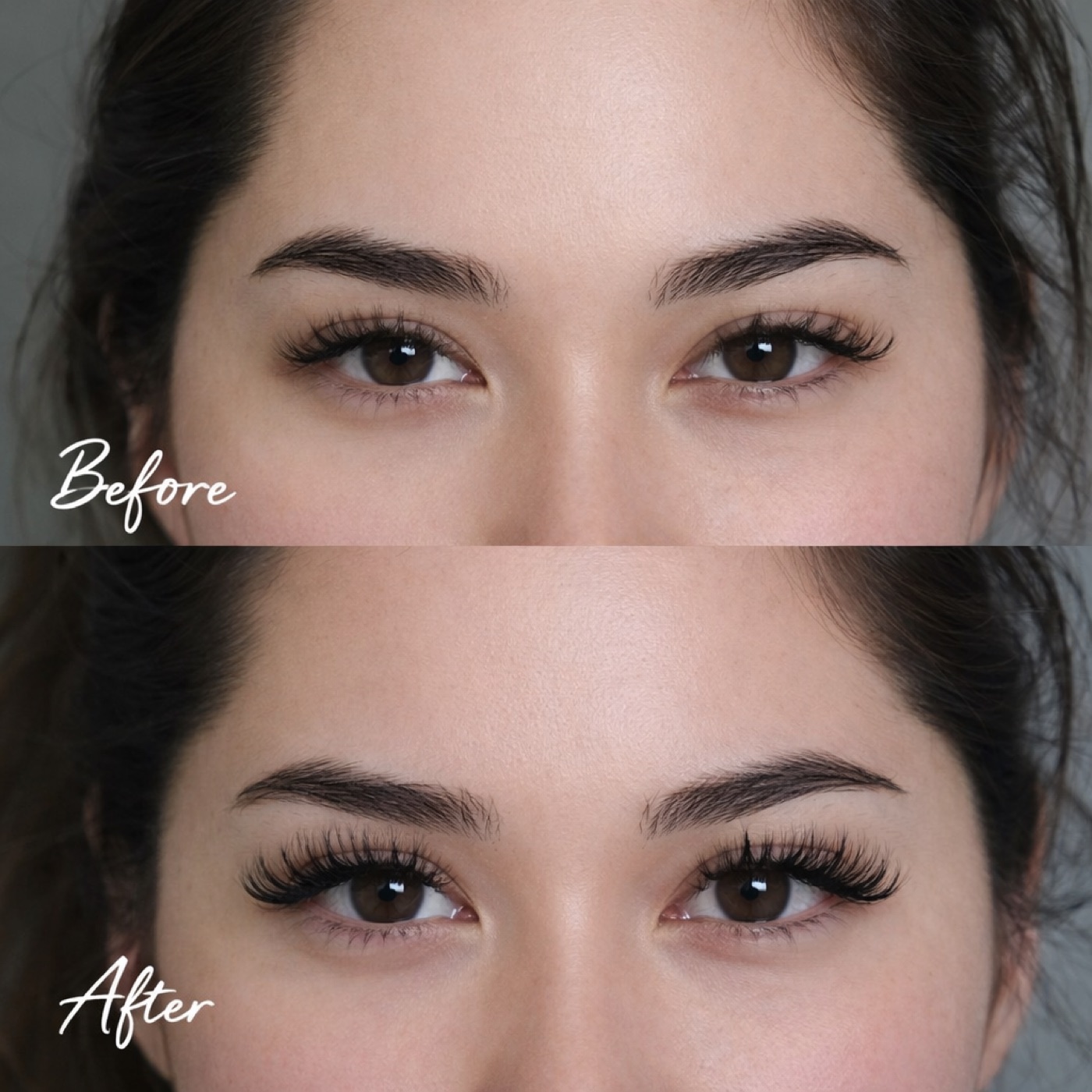 Volume Lashes — Before & After