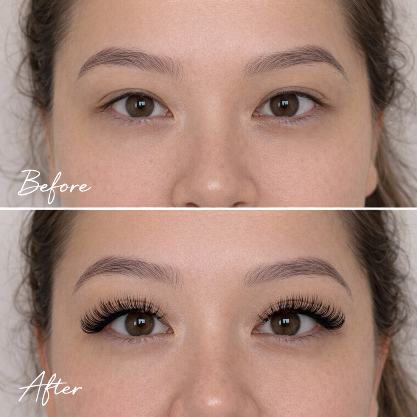 Volume Lashes — Before & After