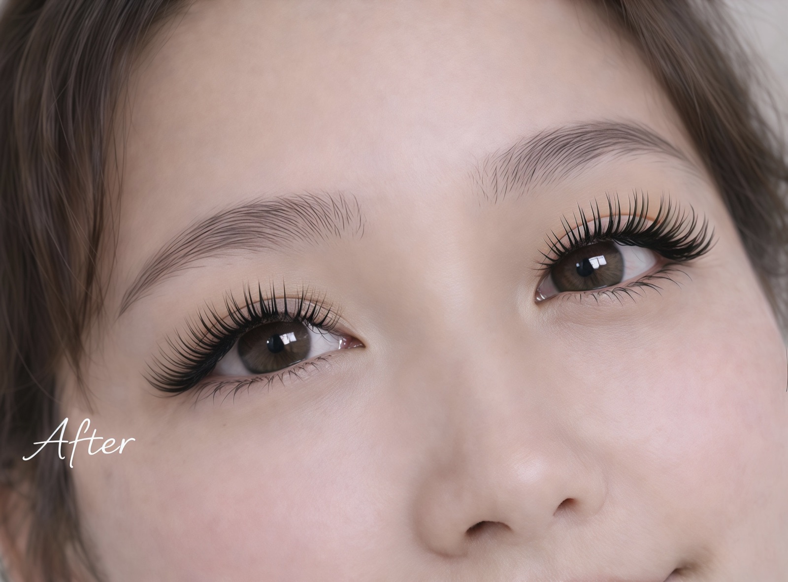 Hybrid lash extensions style